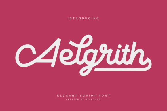 Aelgrith: An Elegant Script Font for Modern Branding