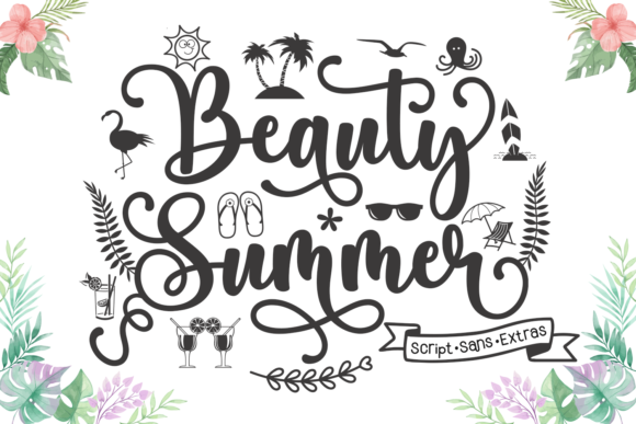 Beauty Summer: A Trio Font for Modern Design Projects