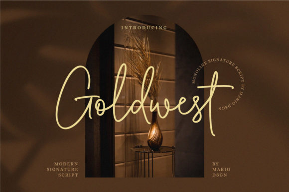 Goldwest: A Luxurious Script for Elegant Branding
