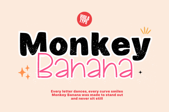 Monkey Banana: A Playful Font Duo for Cheerful Design