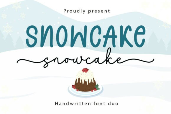 Snowcake Duo: A Handwritten Font Pairing for Cozy, Creative Projects