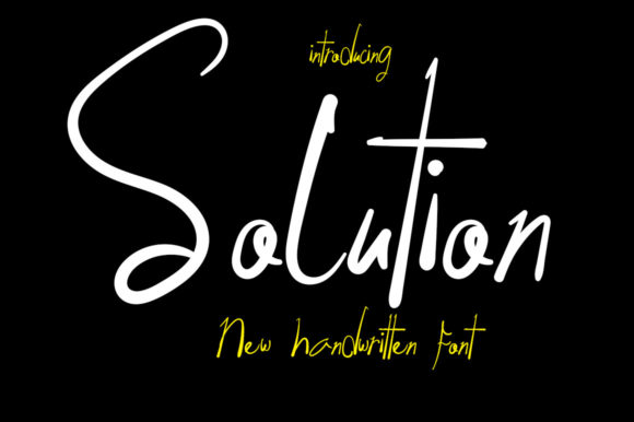 Solution: The Handwritten Font with Modern Elegance