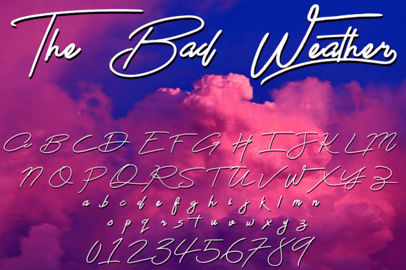 The Bad Weather: Crafting Elegance with a Script Font