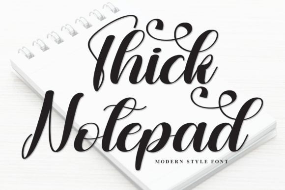 Thick Notepad: The Stylish Script for Modern Brands